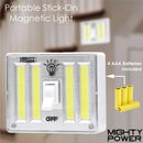 2 of 7:Mighty Power Wireless 4 COB LED Interruptor de luz, 400 lúmenes 