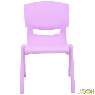 4 of 7:Chaises d'apprentissage empilables en plastique pour enfants JOON, lilas, 52,1 x 32,7 x 28 cm, lot de 2 (lot de 2) 