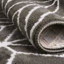 2 of 13:Capri 3-Piece Zara Trellis Design Rug Set, White-Gray, 5x7 Feet 