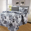 3 of 4:PREMIUS Rosy Chrome Wrinkle-Free Microfiber Sheet Set, Grey 