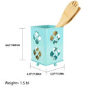 2 of 2:Home Basics Trinity Collection Cutlery Holder, Turquoise 