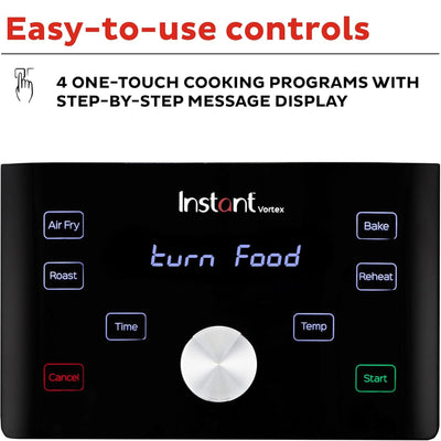 4 of 6:Instant Pot Vortex 4 In 1 Function Air Fryer Oven, 4 Quart, Black 