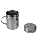 3 of 3:Home Basics 10 oz.  Stainless Steel Dredge Condiment and Spice Shaker with Easy Grip Handle, Silver 