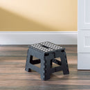 3 of 4:Home Basics Small Plastic Folding Stool with Non-Slip Dots 