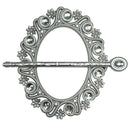 1 of 2:Oval Scroll with Jewels Decorative One Pair Window Curtain Tieback, Silver 