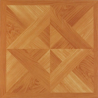 1 of 2:Tivoli Classic Light Oak Diamond Parquet 12x12 Baldosa de vinilo autoadhesiva - 45 Baldosas/45 pies cuadrados 