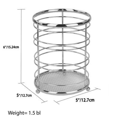 7 of 7:Home Basics Chrome Plated Steel Cutlery Holder 