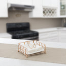 3 of 3:Home Basics Lyon Flat Napkin Holder with Weighted Pivoted Arm, Rose Gold 
