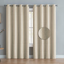 5 of 8:Courtney Textured Room Darkening Grommet Window Panel, 52x84 Inches 