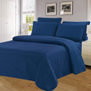 4 of 4:Winston Microfiber Wrinkle Free Sheet Set, Navy, 16 Inch Deep Pocket 