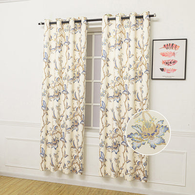 5 of 8:Melania Floral Room Darkening Window Panel, 54x84 Inches 