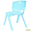 6 of 7:JOON Stackable Plastic Kids Learning Chairs, Baby Blue, 20.5x12.75X11 Inches, 2-Pack (Pack of 2) 
