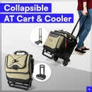 7 of 7:Titan 60 Can Deep Freeze Collapsible Rolling Cooler Cart with Wheels, Moss 