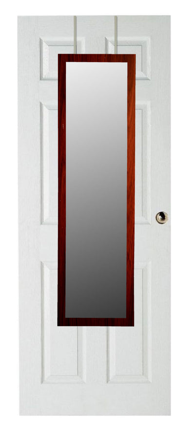 1 of 3:Home Basics Over The Door Mirror, Mahogany 