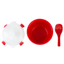 3 of 5:Home Basics Plastic Microwave Rice Cooker, Red 