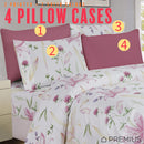 4 of 12:Ensemble de draps infroissables imprimés en microfibre PREMIUS Premium Amari 4 et 6 pièces 