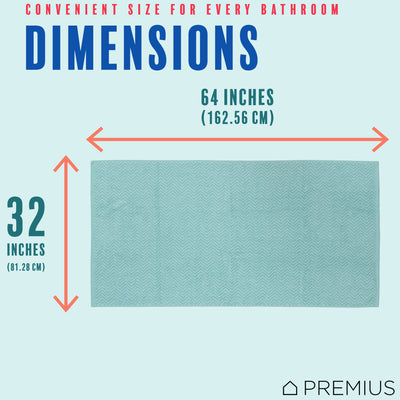 40 of 40:PREMIUS 2 Pack Chevron 100% Cotton Yarn Dyed Bath Sheet Towel, 32x64 Inches 