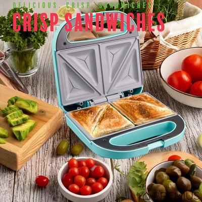 4 of 18:Machine à sandwich double tranche antiadhésive en céramique PREMIUS, moule de 8,25 x 4,75 pouces 