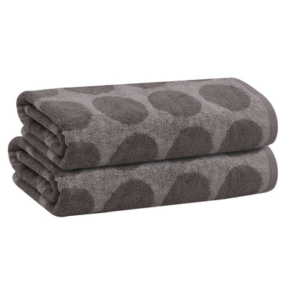 10 of 31:PREMIUS 2 Pack Circles 100% Cotton Yarn Dyed Bath Towel, 27x54 Inches 