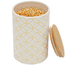 3 of 4:Home Basics Vescia Large Ceramic Canister with Bamboo Top 