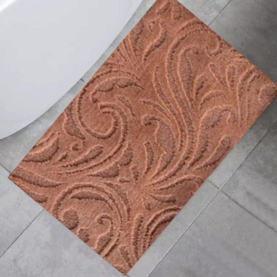 7 of 23:Manchester Scroll Design Non-Slip Soft Bath Rug, 18x30 Inches 