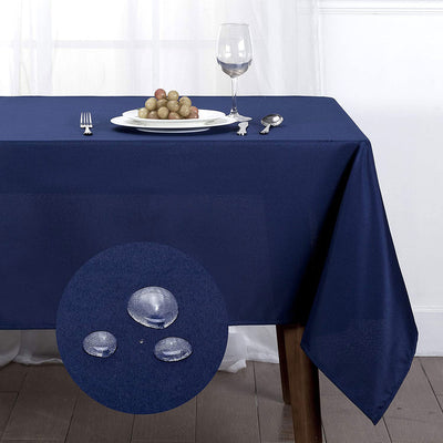 10 of 19:Oxford Spill Proof Solid Colored Tablecloth 