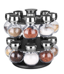 2 of 6:Home Basics 16 Piece Revolving Spice Rack, Black 