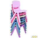 7 of 7:Chaises d'apprentissage empilables en plastique JOON pour enfants, gris foncé, 52,1 x 32,7 x 28 cm, lot de 2 (lot de 2) 