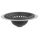 3 of 3:Home Basics Colador de fregadero de silicona con borde de acero inoxidable, plateado 