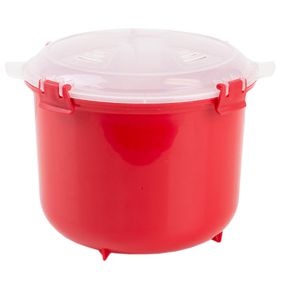 1 of 5:Home Basics Plastic Microwave Rice Cooker, Red 