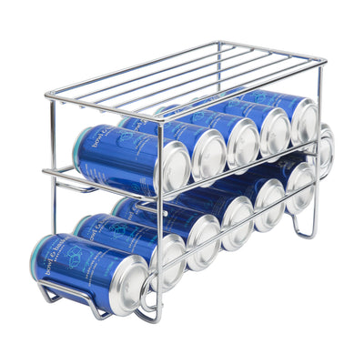 2 of 4:Neu Home 12 Can Organizer Rack in Chrome Dimensions: 6.50