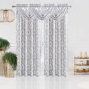 3 of 21:Lizet Damask Jacquard Rod Pocket Window Panel and Valance Treatments, All Sold Separately 