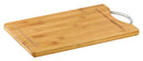 1 of 2:Home Basics Tabla de cortar de bambú de 8 x 12 con ranura para jugo y mango de acero inoxidable 