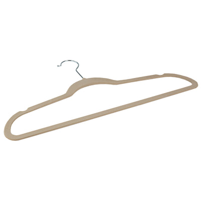 2 of 5:Home Basics Velvet Flocked Suit Hanger, (Pack of 25), Ivory 