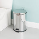 2 of 3:Poubelle ronde Home Basics en acier inoxydable poli, 20 litres, argentée 