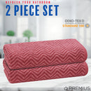 19 of 40:PREMIUS 2 Pack Chevron 100% Cotton Yarn Dyed Bath Sheet Towel, 32x64 Inches 
