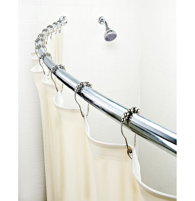 2 of 2:Bath Bliss Curved Shower Rod in Chrome 
