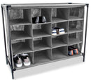 1 of 4:Étagère à chaussures non tissée Home Basics pour 16 paires, gris 