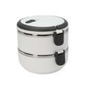 1 of 4:Kitchen Details 2 Tier Stainless Steel Insulated Lunch Box in White 