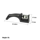 7 of 7:Home Basics 3 Stage Precision Edge Knife Sharpener, Black 