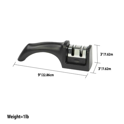 7 of 7:Home Basics 3 Stage Precision Edge Knife Sharpener, Black 