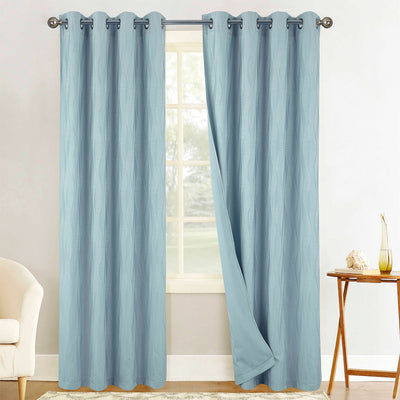 3 of 6:Panneau de fenêtre à œillets ondulés en jacquard Bellisimo, 54 x 84 pouces 