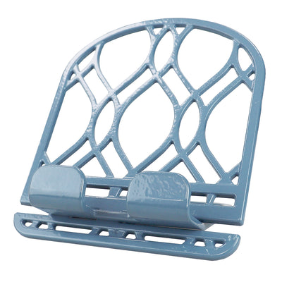 2 of 9:Home Basics Iris Collection Cast Iron Tablet and Cookbook Holder Stand, Slate Blue 