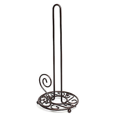 7 of 7:Home Basics Scroll Collection Paper Towel Holder, Bronze, 6x6x13.5 Inches 