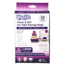 5 of 11:Woolite's 4 Piece Air-Tight Hand Roll Vacuum Storage Bags 