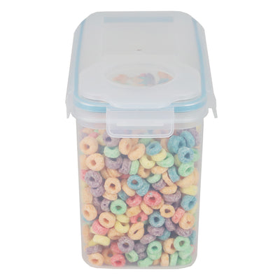 2 of 4:Home Basics Dispensador de cereales de plástico mediano con boquilla vertedora, transparente 
