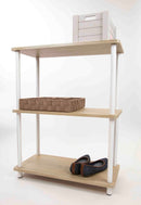 1 of 3:Étagère d'angle rectangulaire à 3 niveaux en pin Home Basics, naturelle 