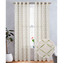 6 of 6:Boca Metallic Embroidered Linen Look Grommet Window Curtain Panel, 54x84 Inches 