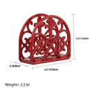 6 of 6:Home Basics Cast Iron Fleur De Lis Napkin Holder, Red 