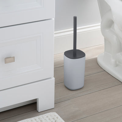 3 of 4:Brosse WC et support Bath Bliss bicolores gris 
